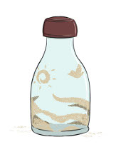 צנצנת לבושה בגדי חול